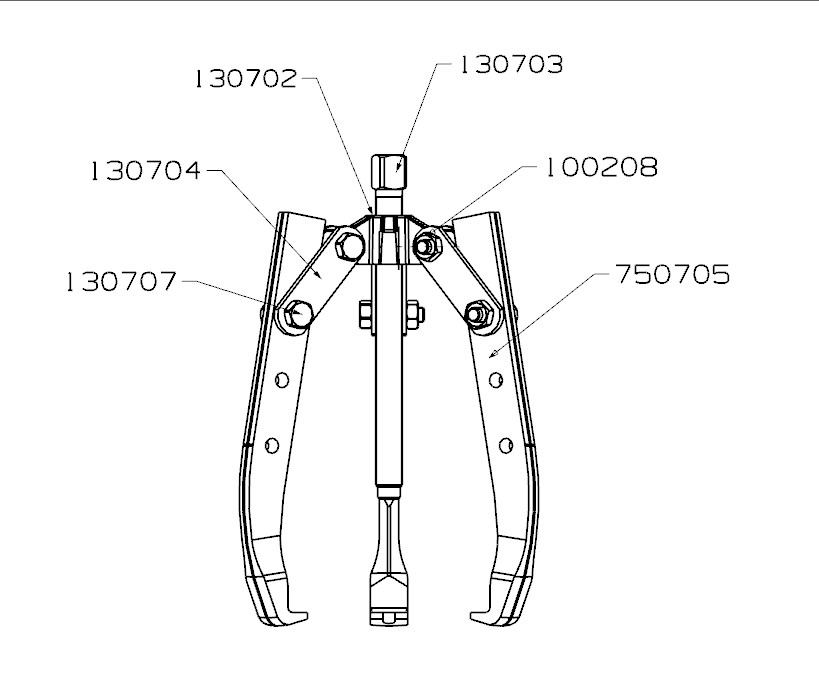 EXTRACTOR FORZA SERIE 7300T MECÁNICO DE 3 PATAS